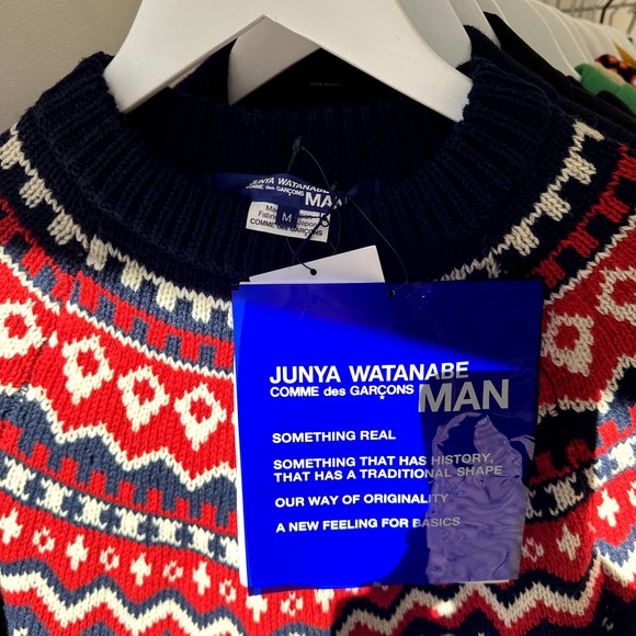$1000 Junya Watanabe Wool Fair Isle Sweater [New] - Picture 4 of 6